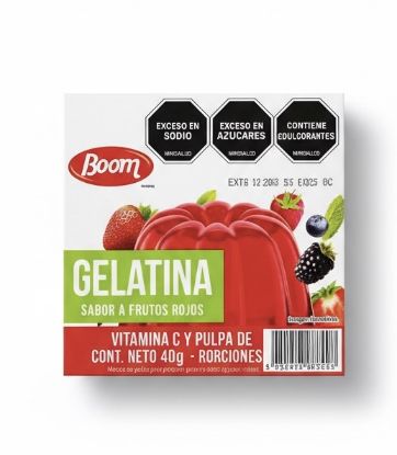 Imagen de Gelatina Boom Sabor a Frutos Rojos (40 g)