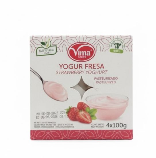 Imagen de Yogur fresa Vima Foods (4x100 g)