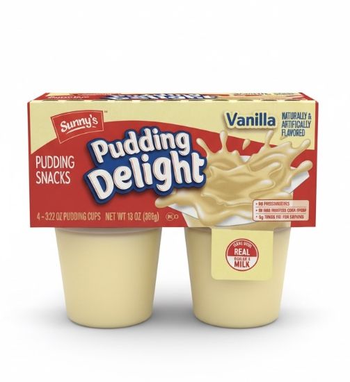 Imagen de Pudding sabor a vainilla Sunnys’s (4 U)