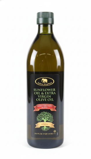 Imagen de Aceite de girasol y aceite de oliva extra virgen Yellow Elephant (1 L)